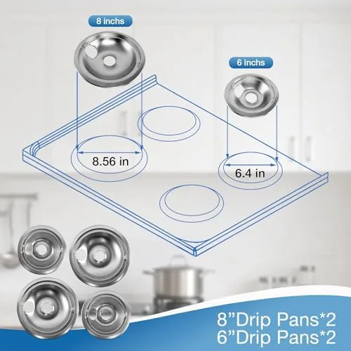 Testing the WB31T10010 WB31T10011 Chrome Drip Pans Set (4 Pack) 2x6" & over two weeks