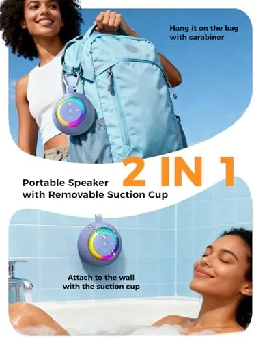 Testing the Bluetooth Shower Speaker IPX7 Waterproof: Removable Suction Cup, Blue | over two weeks
