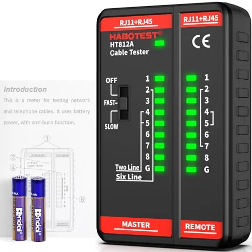 Network Ethernet Cable Tester for LAN RJ45 RJ11 CAT5 CAT5E CAT6 CAT6A CAT7, Ethernet Review: Tested and Rated