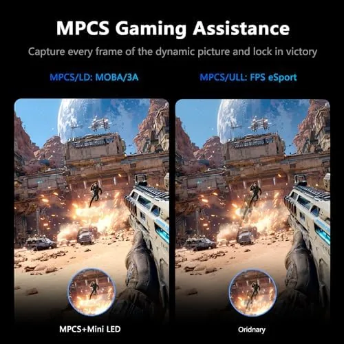 Detail shot of the INNOCN 27" 2K 1440P 320Hz Mini LED Gaming Monitor, HDR1000 features