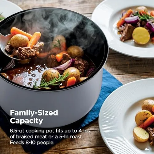 The SimpliServe pot in a dishwasher rack after a full cook and cleanup cycle