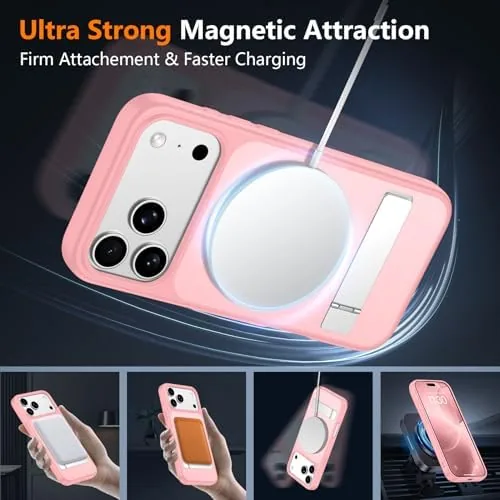 The SPIDERCASE Magnetic for iPhone 17 Pro Max Case,with [3 Stand in real use
