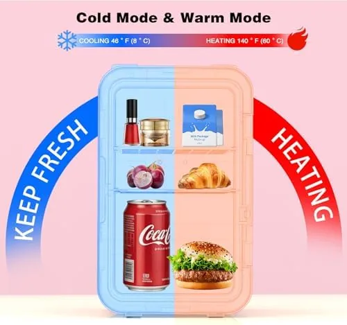 The YLFU Mini Skincare Fridge for Bedroom, 6L Portable Cooler & in real use