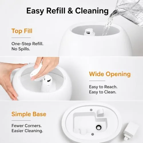 The BOXING 3L Top Fill Humidifier for Bedroom, 20dB Whisper-Quiet Ultrasonic compared in context