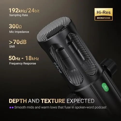 TANK6 microphone connected to a laptop over USB on a home desk