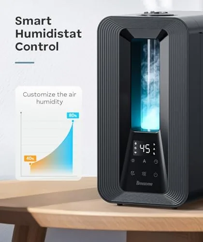 The BREEZOME 6L Cool Mist Humidifier for Bedroom 50H Runtime 7-Color compared in context