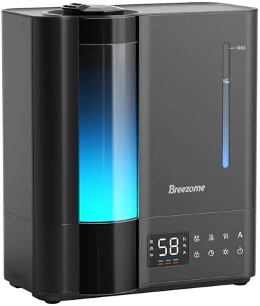 BREEZOME 8L Warm & Cool Mist Humidifier for Large Room 25dB 60H Runtime | Review: Tested and Rated