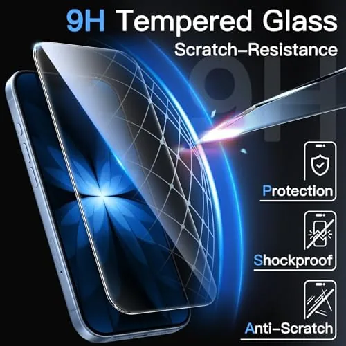 Another view of the JETech Screen Protector for iPhone 17, 3-Pack | 9H Tempered