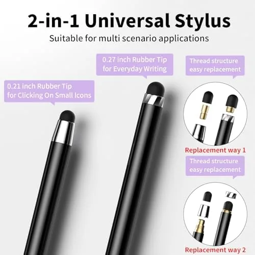 Close look at the 10 PCS Stylus Pen for Touchscreen,2-in-1 High Sensitivity & Precision build quality