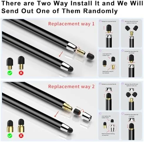 Another view of the 10 PCS Stylus Pen for Touchscreen,2-in-1 High Sensitivity & Precision