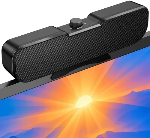 Overview of the Cirqon Computer Speakers for Desktop PC, Easy Volume Knob, Sturdy