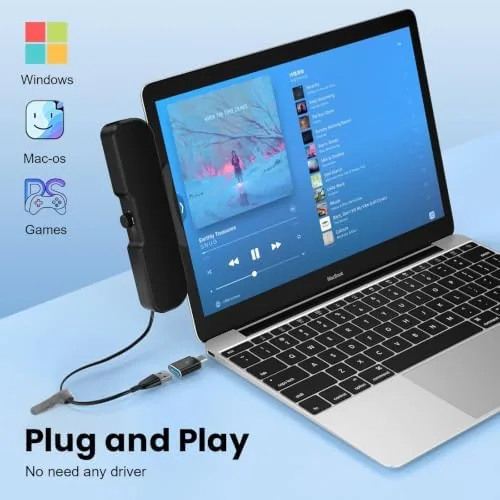 The Cirqon Computer Speakers for Desktop PC, Easy Volume Knob, Sturdy in real use