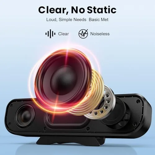 Another view of the Cirqon Computer Speakers for Desktop PC, Easy Volume Knob, Sturdy