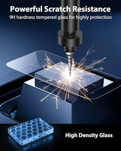 The freshly installed protector on the phone showing a bubble free surface