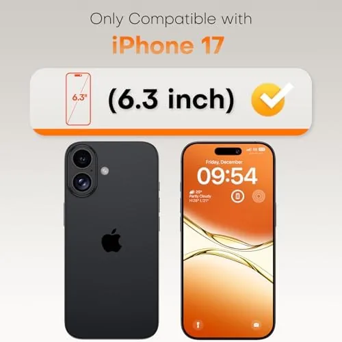 Close look at the TOCOL for iPhone 17 Screen Protector, Clear | Easy Installation build quality