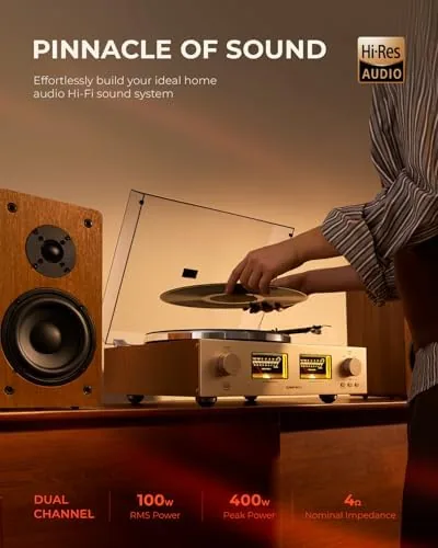 Close look at the HiFire X Vinyl Record Player | Audiophile HiFi Turntable System build quality