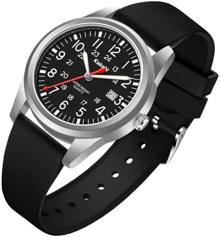 Men's Easy to Read Watch, Unisex Military Sport Analog Quartz Casual Wristwatch with Comfortable Review: Tested and Rated