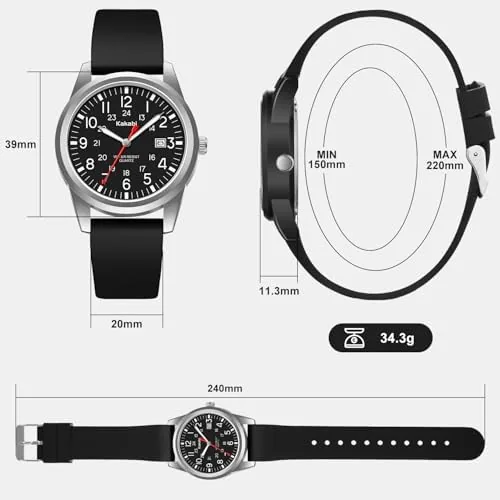 Testing the Men's Easy to Read Watch, Unisex Military Sport Analog Quartz over two weeks