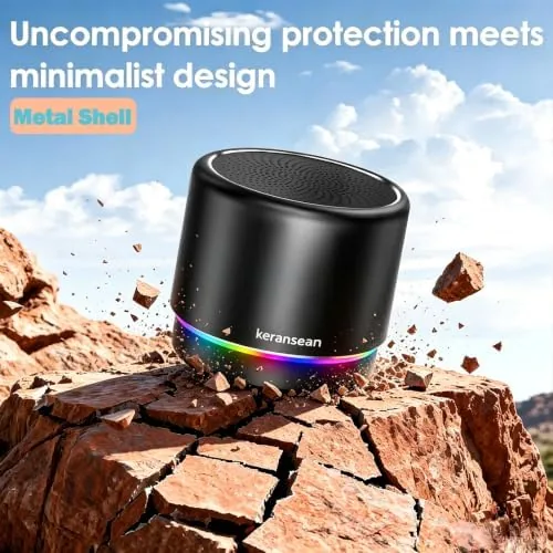 Another view of the Portable Bluetooth Speaker 5.4, Mini Speaker with Noise Reduction Mic,Black