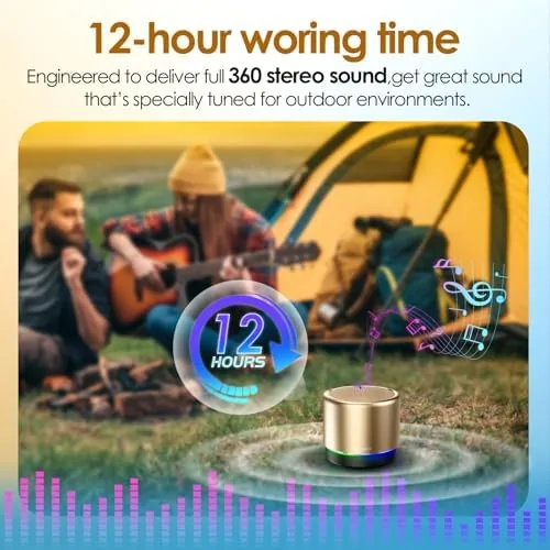 Detail shot of the Mini Bluetooth Speaker, Portable Wireless Speakers, Noise Reduction Mic | features