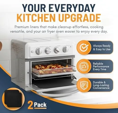 Close look at the Toaster Oven Liners for Bottom of Oven (2 Pack) Reusable build quality