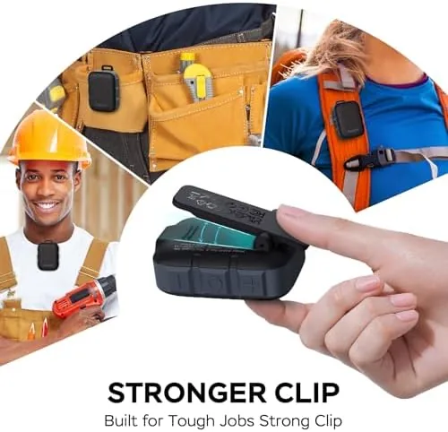 The INSMY Wearable Bluetooth Speakers IP67 Waterproof Clip On Small Speaker in real use