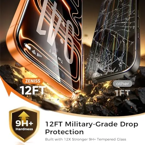 Close look at the NeverBreak 9H+ Hardness for iPhone 17 Pro Max Screen Protector build quality