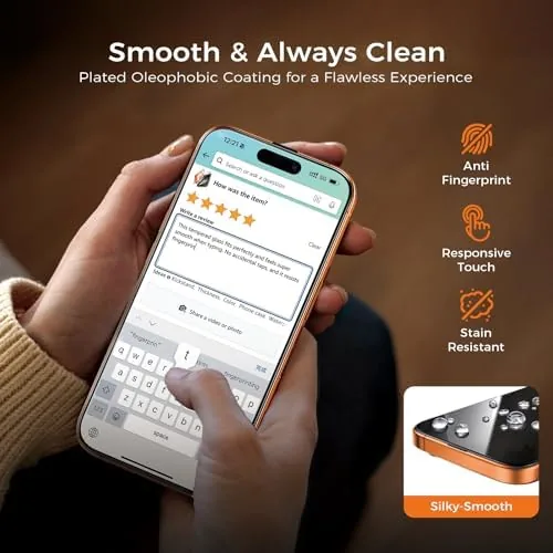 The NeverBreak 9H+ Hardness for iPhone 17 Pro Max Screen Protector compared in context