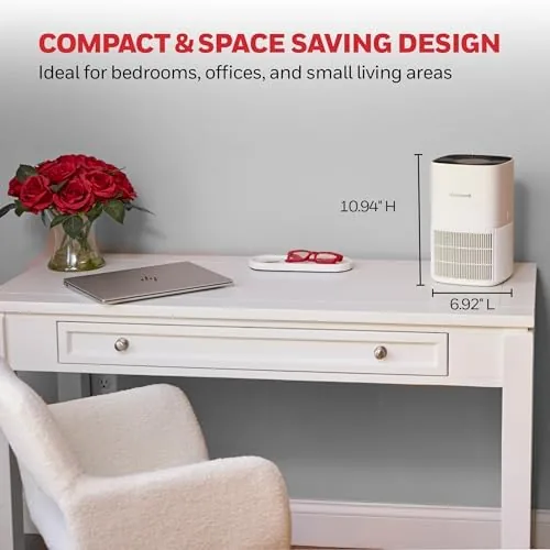 The purifier in a nursery corner with the low setting running during the day