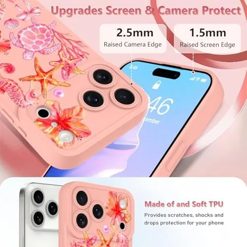Close look at the OOK Floral Case for iPhone 17 Pro Max, Cute Pink build quality