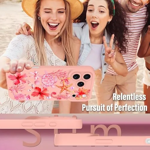 Another view of the OOK Floral Case for iPhone 17 Pro Max, Cute Pink