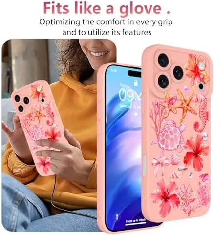 The OOK Floral Case for iPhone 17 Pro Max, Cute Pink compared in context