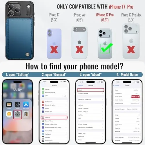 The Vinich for iPhone 17 Pro Wallet Case with Card Holder in real use
