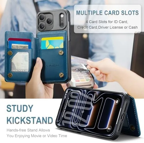 The Vinich for iPhone 17 Pro Wallet Case with Card Holder compared in context