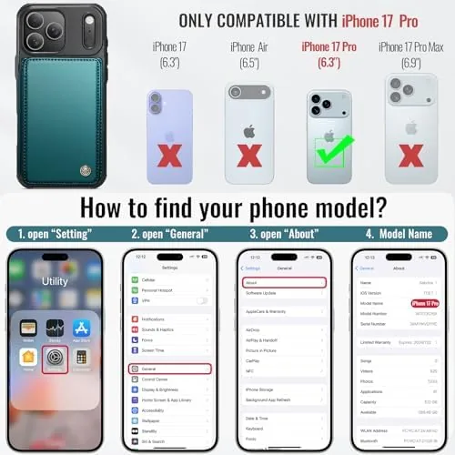 The Vinich for iPhone 17 Pro Wallet Case with Card Holder in real use