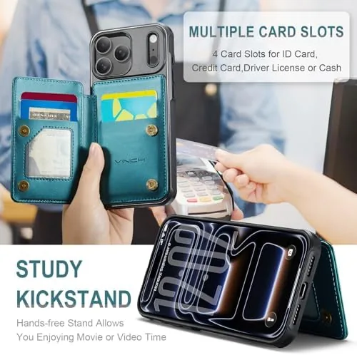 The Vinich for iPhone 17 Pro Wallet Case with Card Holder compared in context