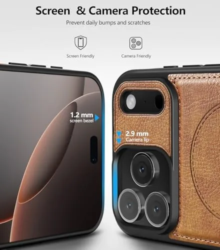 The WTCASE Magnetic for iPhone 17 Pro Max Leather Case,Built-in Invisible compared in context