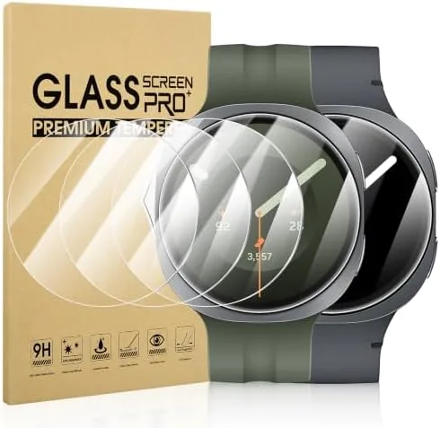 Overview of the Suoman 4-Pack for Samsung Galaxy Watch 9/8 44mm Screen Protector