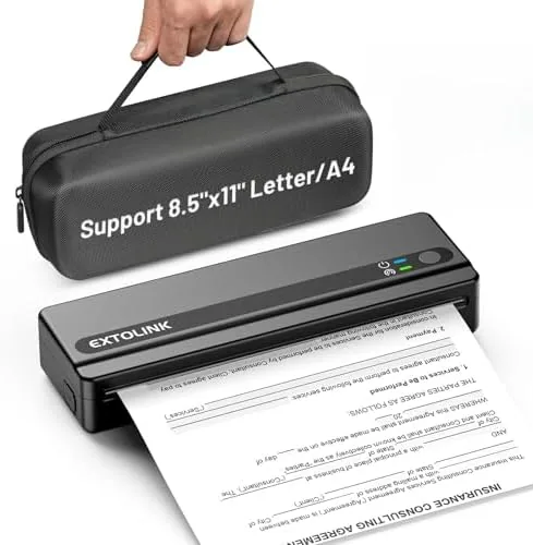 Portable Wireless Printer for Travel, Inkless Thermal Printer 2600mAh | Supports 8.5"x11" Letter & Review: Tested and Rated