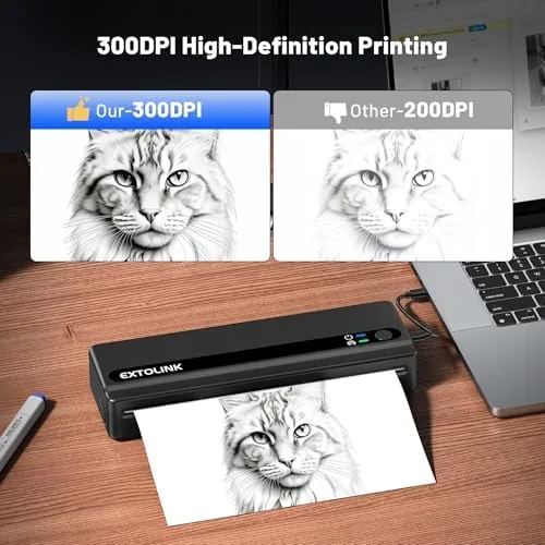 The Portable Wireless Printer for Travel, Inkless Thermal Printer 2600mAh | compared in context