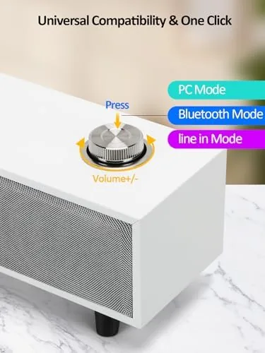 Detail shot of the Computer Speakers, 10W Computer Sound Bar, USB Powered PC Speakers features