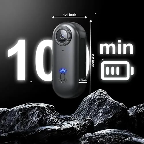 The 4K 128GB Thumb Action Camera, Hands-Free Magnetic POV Sports Cam in real use
