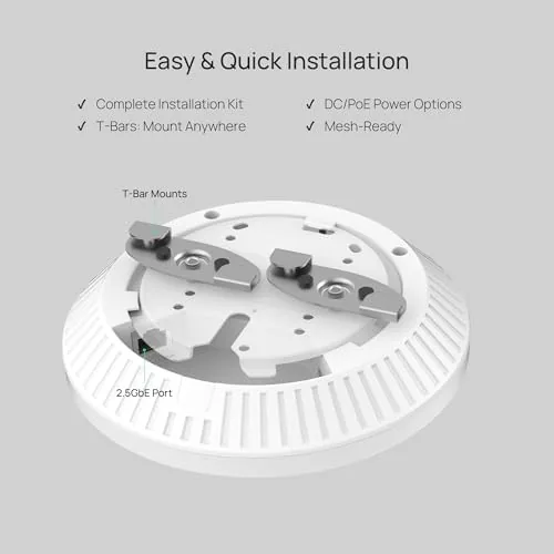 The Omada EAP720, WiFi 7 BE5000 Dual Band Wireless Access Point in real use