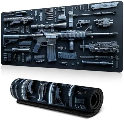 Large Gaming Mouse Pad Military Weapon Pattern Non-Slip Desk Mat Review: Tested and Rated