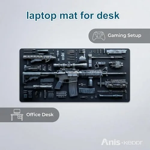 Testing the Large Gaming Mouse Pad Military Weapon Pattern Non-Slip Desk Mat over two weeks