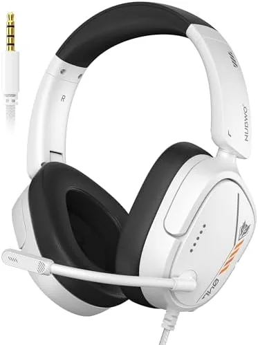 The NUBWO HG04L gaming headset on a desk next to a controller and console