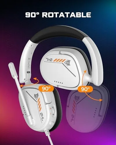 The headset laid out with its 3.5mm cable and the in-line volume control
