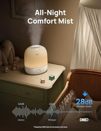 Another view of the DREO Smart Humidifiers for Bedroom Baby, 30H & 28dB for