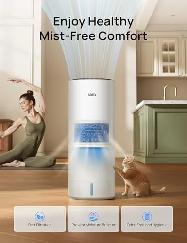 The DREO Smart Evaporative Humidifier for Large Room up to 1000ft² in real use