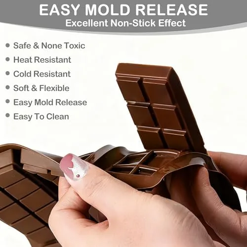 Wrapped finished chocolate bars beside the cleaned melting pot and molds